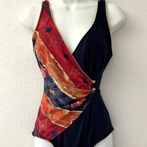 VINTAGE FLORAL ONE PIECE SWIM SUIT 90S (Flaws)